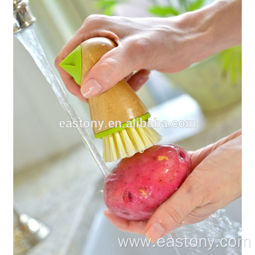 Bamboo and Handy Quickly and Easily Vegetable Cleaner Potatoes Brush